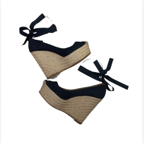 Christian Louboutin Black and Red Espadrille Flats - Picture 15 of 17